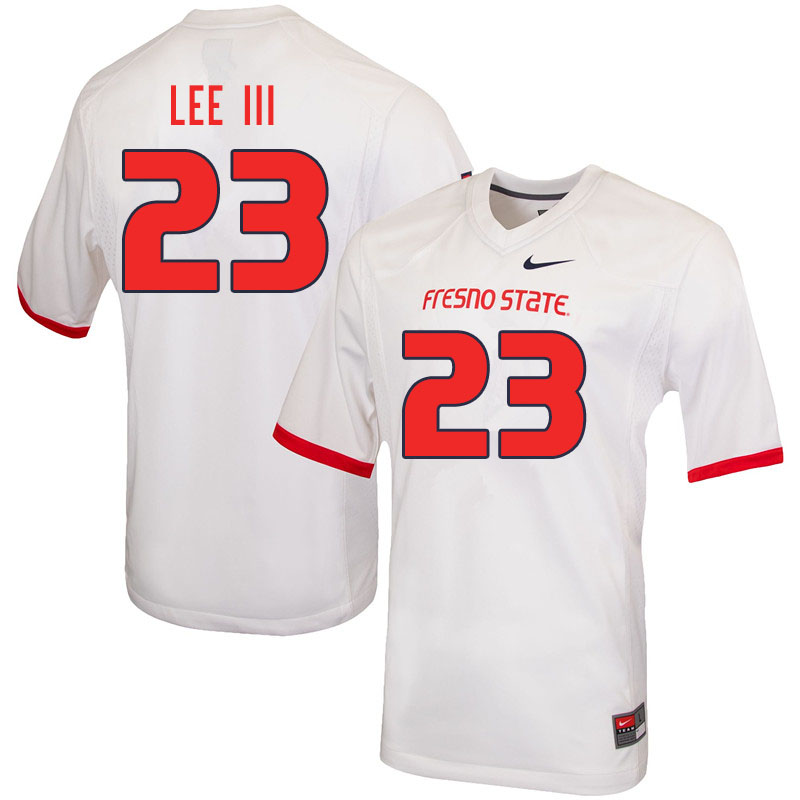 Men #23 McKinley Lee III Fresno State Bulldogs College Football Jerseys Sale-White